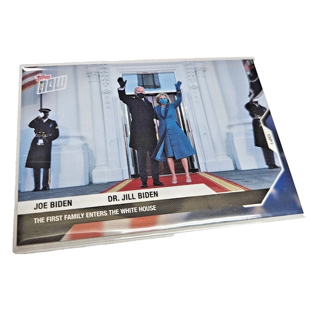 2020 Topps Now Election Card #16 - Joe Biden & Jill at Whitehouse Donald Trump